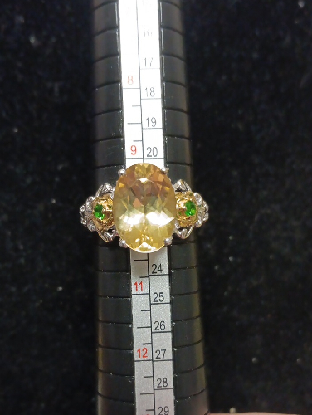 D'Joy Yellow Labradorite and Multi Gemstone 5.40 ctw Golden Bloom Ring